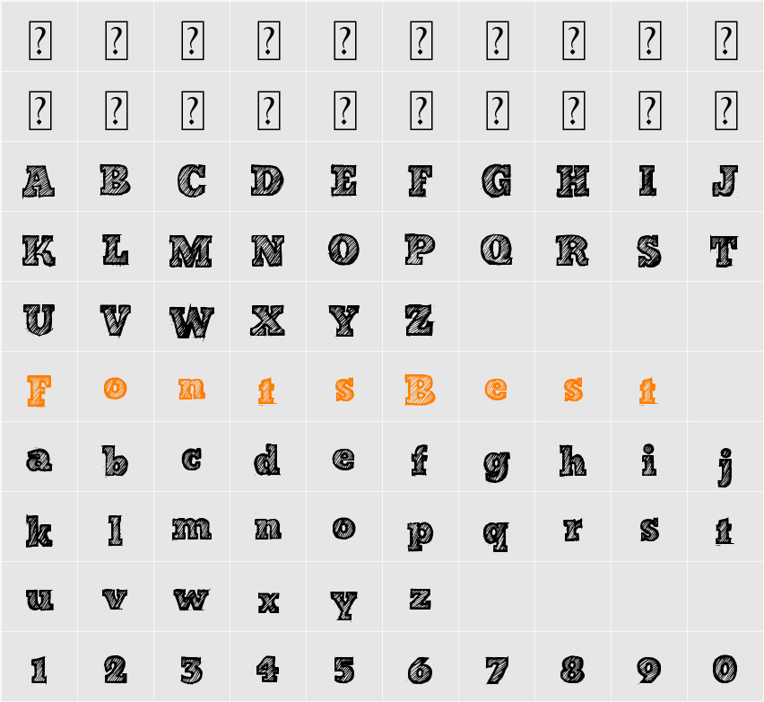 Bad Striped Character Map