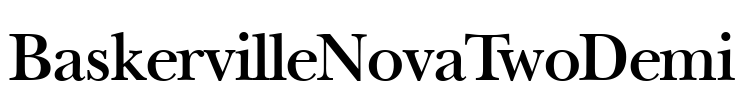 BaskervilleNovaTwoDemi Font Image