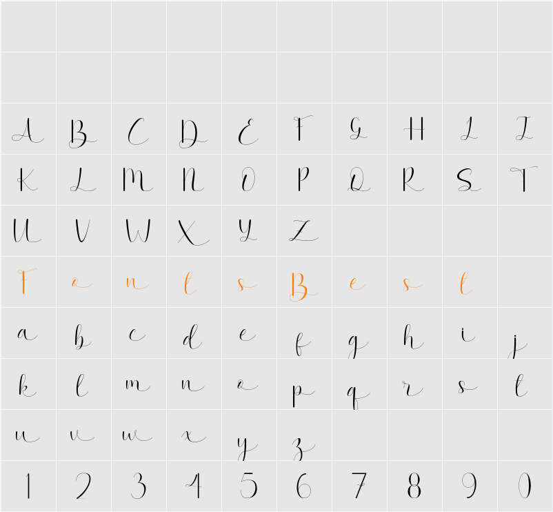 Brainlysign Character Map