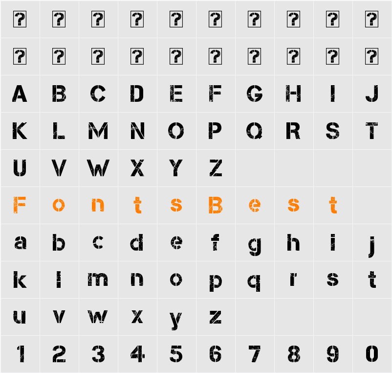 Capture Smallz Character Map
