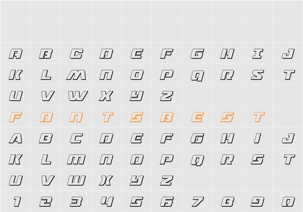 Drone Tracker 3D Italic Character Map