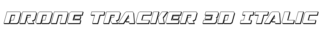 Drone Tracker 3D Italic Font Image