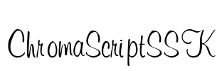 ChromaScriptSSK Font Image