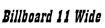 Billboard 11 Wide Font Image