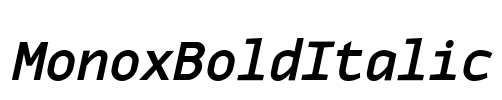 MonoxBoldItalic Font Image