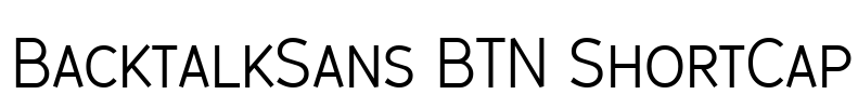BacktalkSans BTN ShortCap
