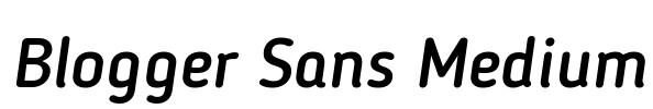 Blogger Sans Medium