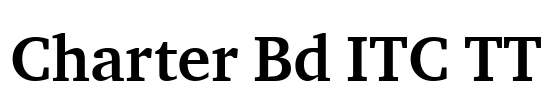 Charter Bd ITC TT Font Image