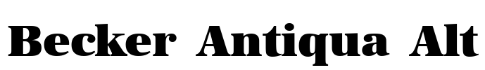 Becker Antiqua Alt Font Image