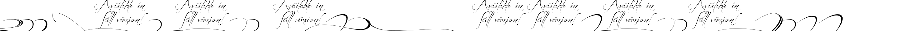 Before the Rain Swashes DEMO Font Image