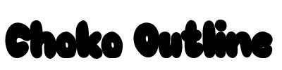 Choko Outline Font Image