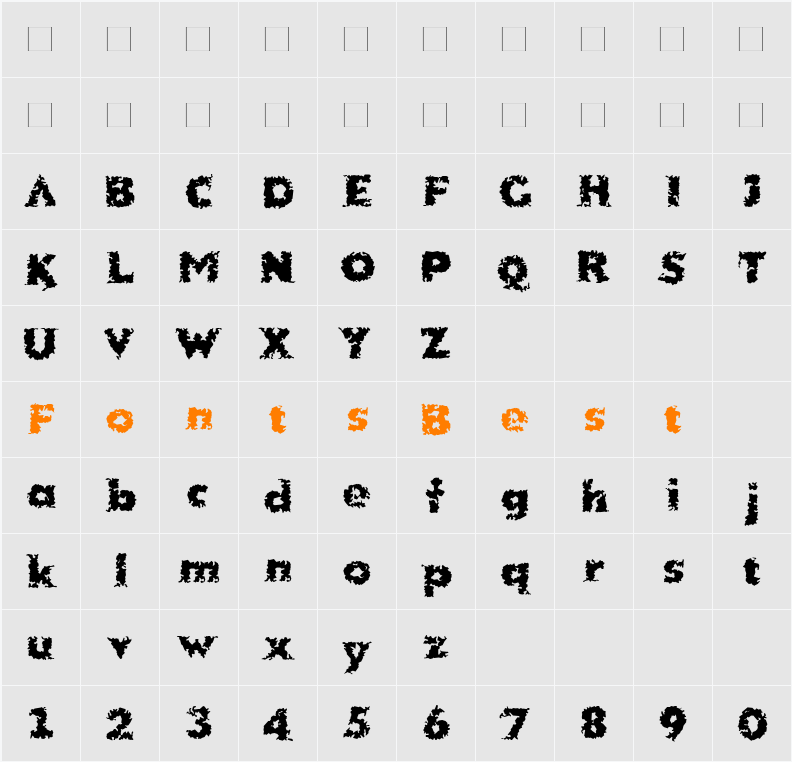 More Kaputt Character Map