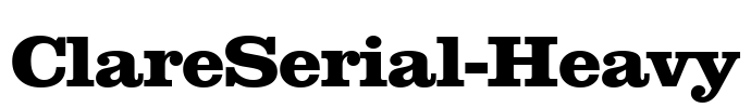 ClareSerial-Heavy Font Image