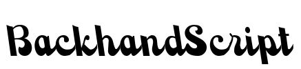 BackhandScript Font Image