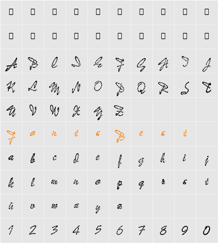 Bad Gong  Character Map