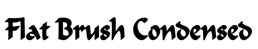 Flat Brush Condensed Font Image