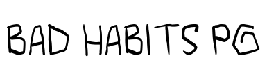 bad habits pg Font Image