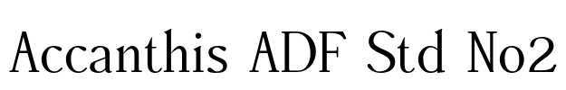 Accanthis ADF Std No2 Font Image