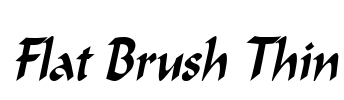 Flat Brush Thin Font Image