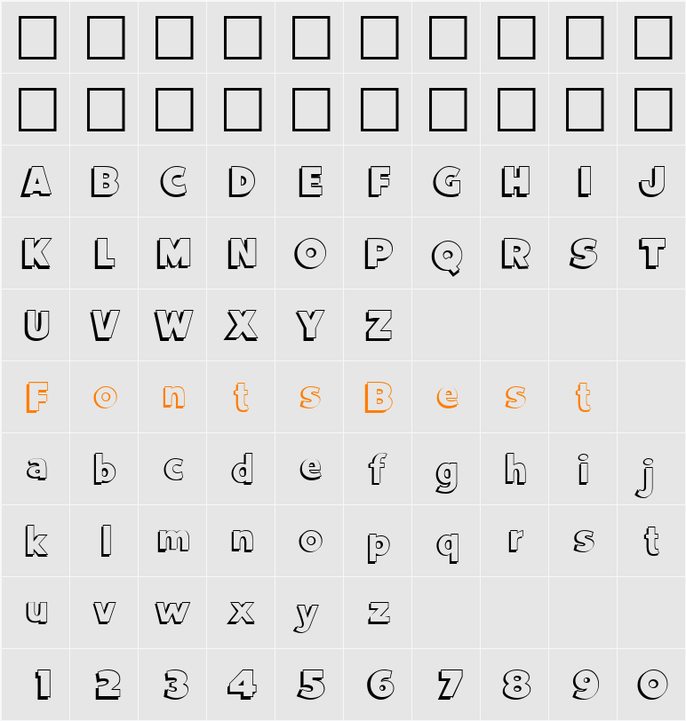 Camden DB Character Map