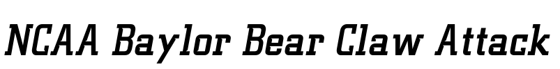 NCAA Baylor Bear Claw Attack Font Image