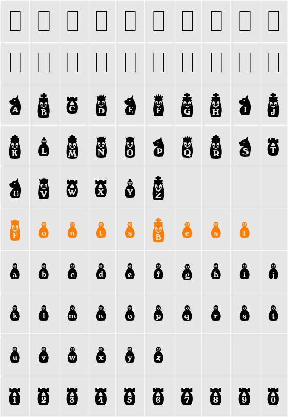 ChessBlack Becker Character Map