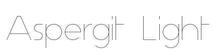 Aspergit Light Font Image