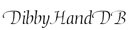 DibbyHandDB Font Image