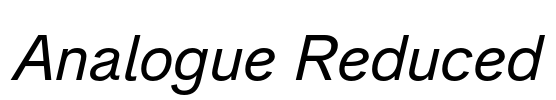 Analogue Reduced