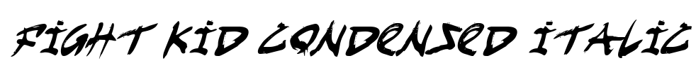 Fight Kid Condensed Italic Font Image