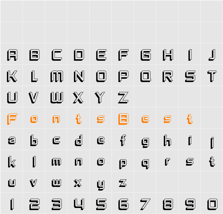SF Fedora Titles Shadow Character Map
