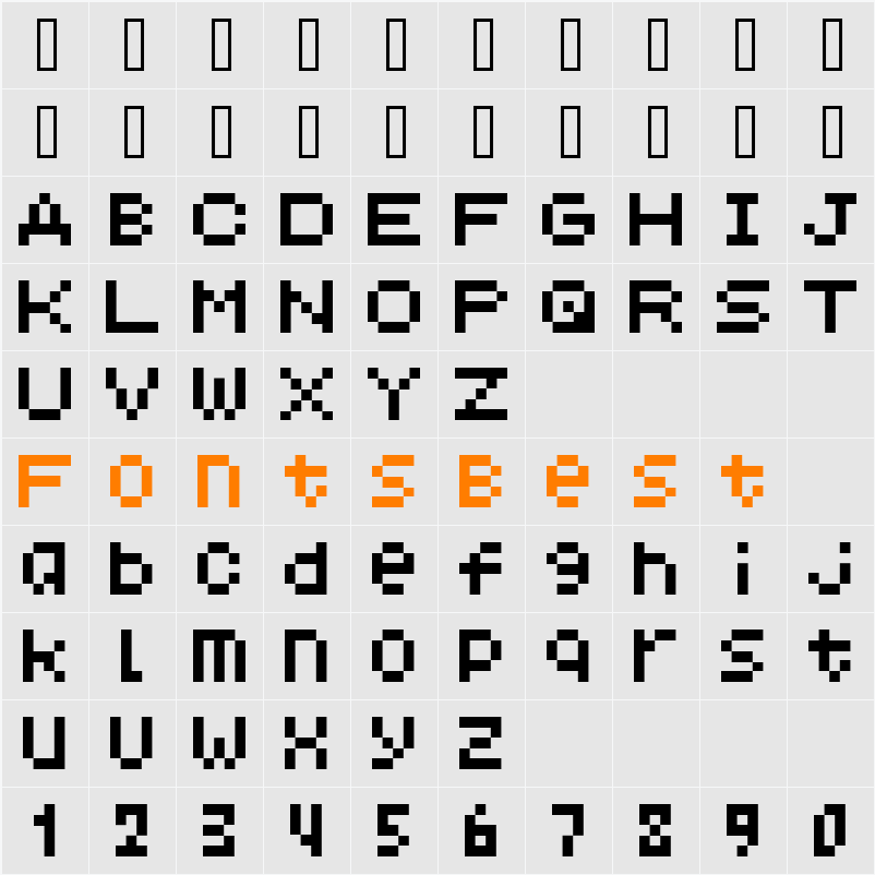 ChibiBitA5 Character Map
