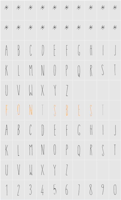 Ansichtkaart DEMO Character Map