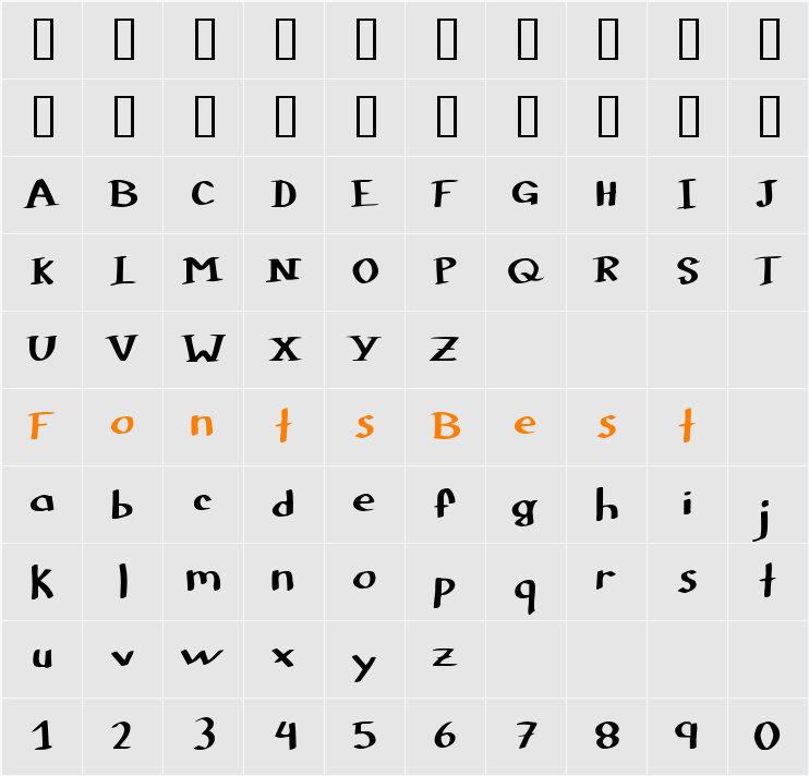 Colophon DBZ Character Map
