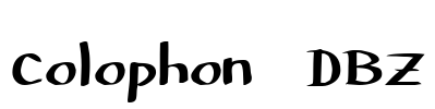 Colophon DBZ Font Image