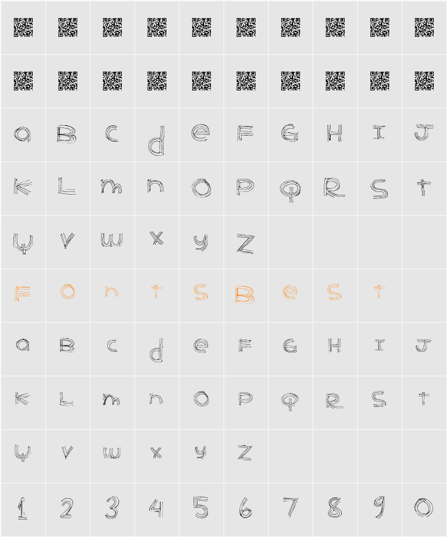 BenderLines Character Map