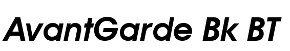 AvantGarde Bk BT Font Image