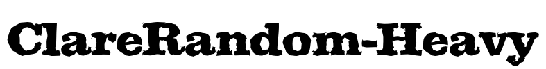 ClareRandom-Heavy Font Image