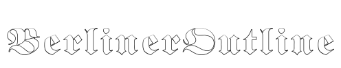 BerlinerOutline Font Image