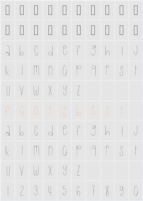 Baby Lexi Skinny Character Map