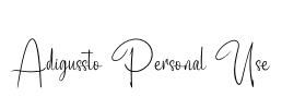 Adigussto Personal Use Font Image