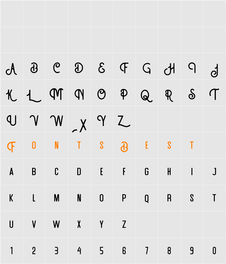 Artefak Clean Typeface Character Map