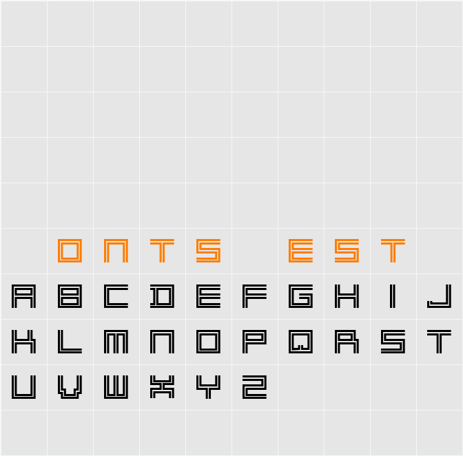 2 Lines Character Map