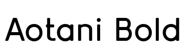 Aotani Bold Font Image
