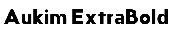 Aukim ExtraBold Font Image