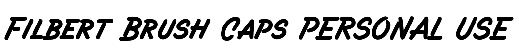 Filbert Brush Caps PERSONAL USE Font Image