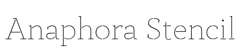 Anaphora Stencil Font Image