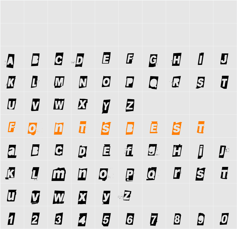 Blankblizzkriegi Character Map