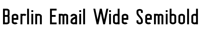 Berlin Email Wide Semibold Font Image