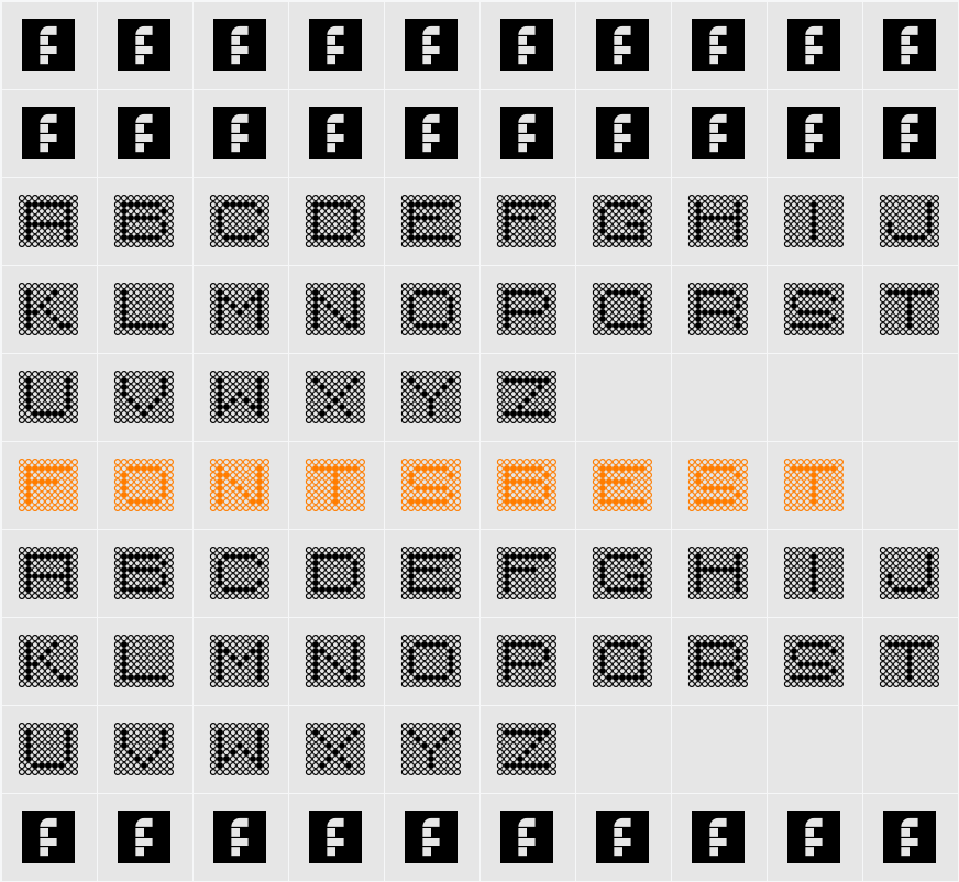 Backflash Character Map